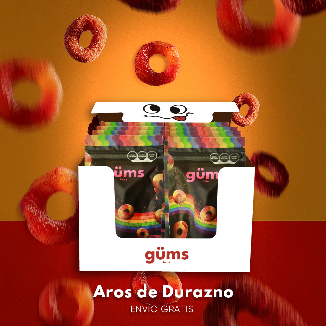 Caja Aros de durazno enchilados